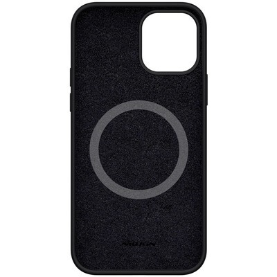 Силиконовая накладка с пластиной Magsafe Nillkin Flex Pure Pro Case Черная для Apple iPhone 12 Pro Max(3)