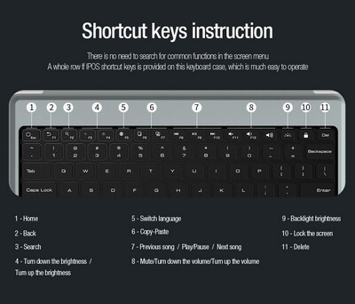Чехол клавиатура Nillkin Bumper Combo Keyboard Case Backlit Version Черный для Samsung Galaxy Tab S9 Plus 5G(8)