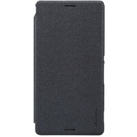 Полиуретановый чехол Nillkin Sparkle Leather Case Black для Sony Xperia M4 Aqua