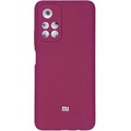 Силиконовый чехол Silicone Case бордовый для Xiaomi Poco M4 Pro 5G(#1)