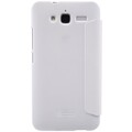 Полиуретановый чехол Nillkin Sparkle Leather Case White для Huawei Ascend GX1(#2)