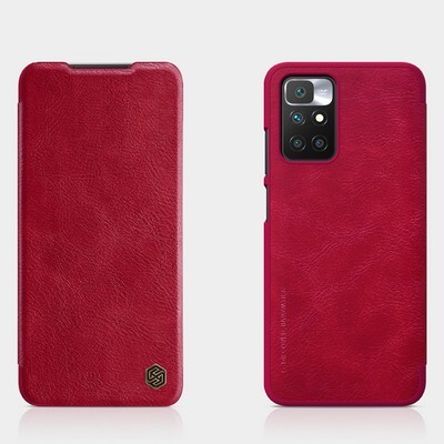 Кожаный чехол Nillkin Qin Leather Case Красный для Xiaomi Redmi 10 / Redmi 10 2022(4)