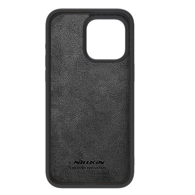 Силиконовая накладка с пластиной Magsafe Nillkin CamShield Silky Magnetic Silicone Case Черная для Apple iPhone 15 Pro Max(4)