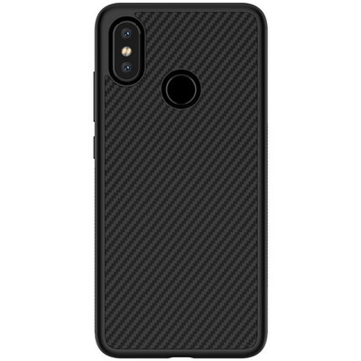 Пластиковый чехол Nillkin Synthetic Fiber Черный для Xiaomi Mi8(1)