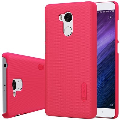 Пластиковый чехол с пленкой Nillkin Super Frosted Shield Red для Xiaomi RedMi 4 Pro(3)