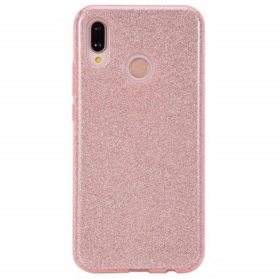 Силиконовый чехол Glitter Cover розовый для Huawei P20 Lite(2)