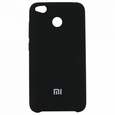 Силиконовый чехол Silicone Case черный для Xiaomi RedMi 4X(1)