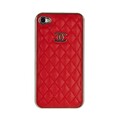 Пластиковая накладка CHANEL Red для Apple iPhone 4/4S(#1)