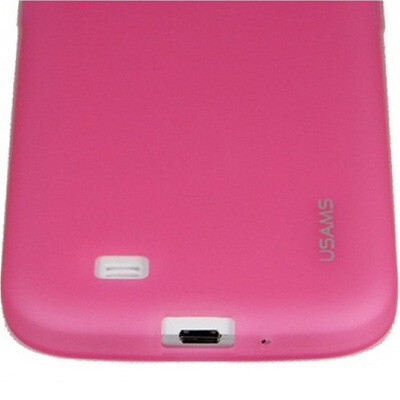 Силиконовый чехол TPU Usams Jelly Pink для Samsung i9500 Galaxy S4(2)