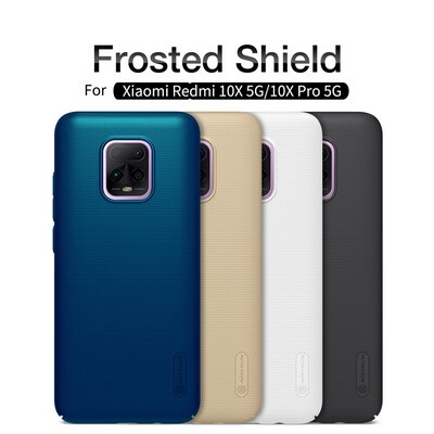 Пластиковый чехол с подставкой Nillkin Super Frosted Shield Черный для Xiaomi Redmi 10X 5G ( 10X Pro 5G)(5)