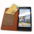 Кожаный чехол Ivan Case Brown для Huawei Ascend G700(#3)