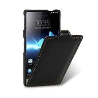 Кожаный чехол книга Melkco Leather Case Black LC для Sony Xperia P LT22i