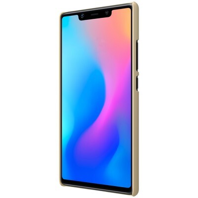 Пластиковый чехол с пленкой Nillkin Super Frosted Shield Золотой для Xiaomi Mi8 SE(2)