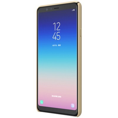 Пластиковый чехол с подставкой Nillkin Super Frosted Shield Золотой для Samsung Galaxy A8 Star(2)