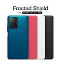 Пластиковый чехол с подставкой Nillkin Super Frosted Shield Синий для Xiaomi 11T /11T Pro(#5)