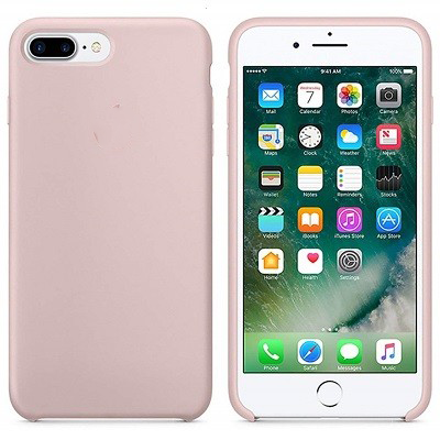 Силиконовый чехол светло-розовый для Apple iPhone 7 Plus(2)