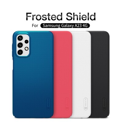Пластиковый чехол с подставкой Nillkin Super Frosted Shield Синий для Samsung Galaxy A23(6)