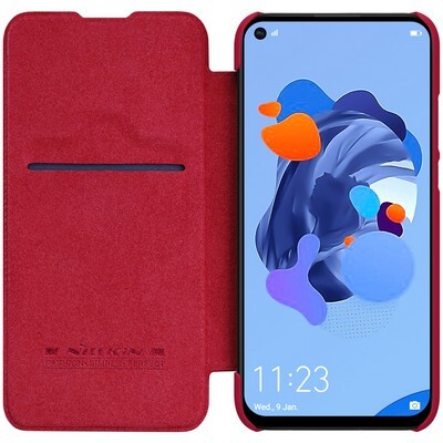 Кожаный чехол Nillkin Qin Leather Case Черный для Huawei P20 Lite 2019 (Nova 5i)(3)