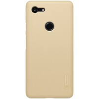 Пластиковый чехол с подставкой Nillkin Super Frosted Shield Золотой для Google Pixel 3 XL
