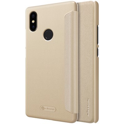 Полиуретановый чехол книга Nillkin Sparkle Leather Case Золотой для Xiaomi Mi8 SE(4)