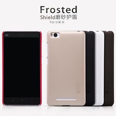 Пластиковый чехол с пленкой Nillkin Super Frosted Shield Gold для Xiaomi MI4i(4)