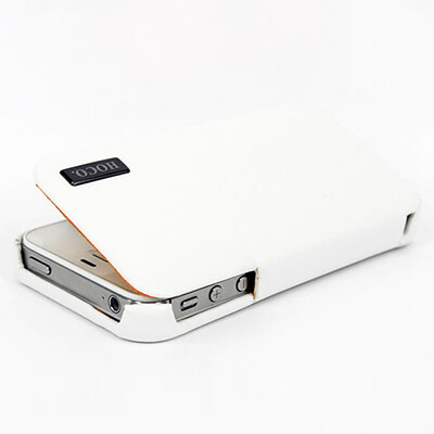 Кожаный чехол HOCO Baron Leather Case White для Apple iPhone 4/4S(2)