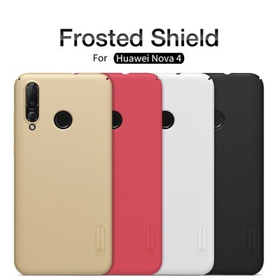 Пластиковый чехол с подставкой Nillkin Super Frosted Shield Красный для Huawei Nova 4(4)