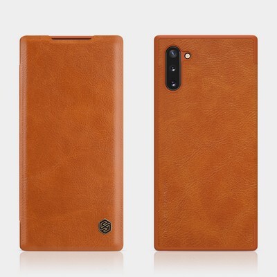 Кожаный чехол Nillkin Qin Leather Case Коричневый для Samsung Galaxy Note 10(4)