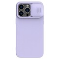 Силиконовая накладка с пластиной Magsafe Nillkin CamShield Silky Magnetic Silicone Case Лавандовая для Apple iPhone 14 Pro(#1)