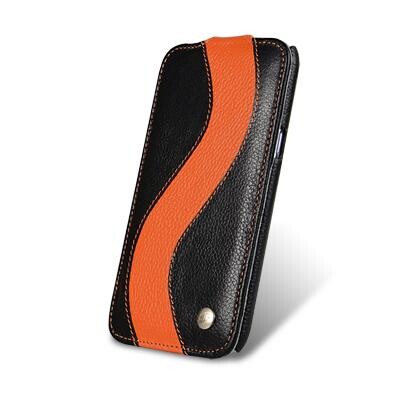 Кожаный чехол Melkco Leather Case Black/Orange LC для Samsung N7100 Galaxy Note 2(2)