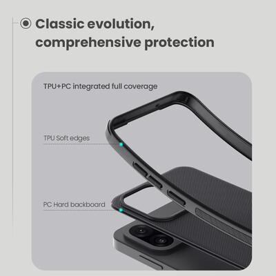 Пластиковый чехол Nillkin Super Frosted Shield Pro Черный для OnePlus 13T/ 13s(4)