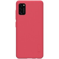 Пластиковый чехол с подставкой Nillkin Super Frosted Shield Красный для Samsung Galaxy A41