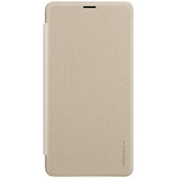 Полиуретановый чехол книга Nillkin Sparkle Leather Case Золотой для Xiaomi Mi Max 3