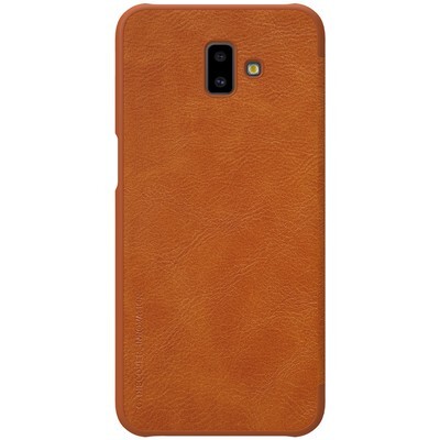 Кожаный чехол Nillkin Qin Leather Case Коричневый для Samsung Galaxy J6 Plus(2)