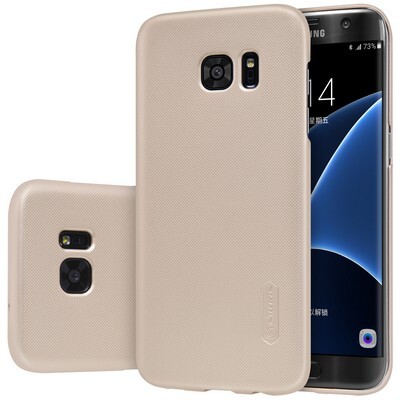 Пластиковый чехол с пленкой Nillkin Super Frosted Shield Gold для Samsung G935F Galaxy S7 Edge(3)