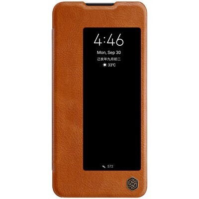 Кожаный чехол Nillkin Qin Leather Case Коричневый для Huawei Mate 30(1)
