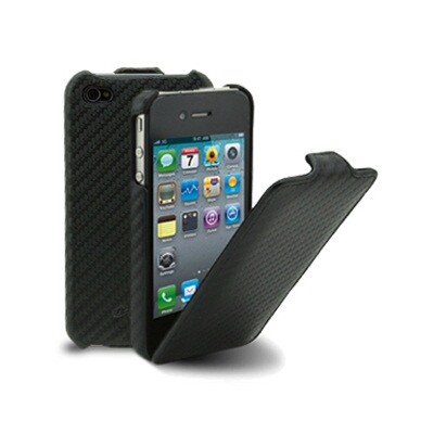 Кожаный чехол Melkco Leather Case Carbon Fiber- Black для Apple iPhone 4/4S(1)