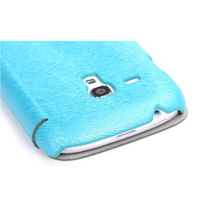 Чехол книга Rock Big City Light Blue для Samsung S7562 Galaxy S Duos(3)