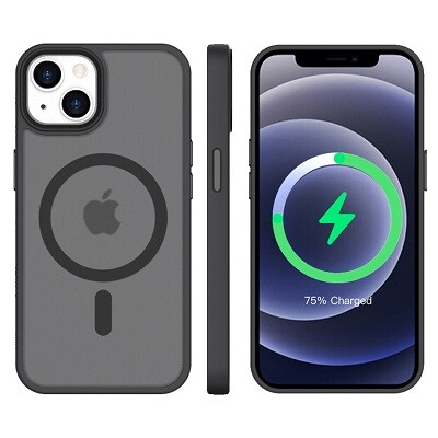 Защитный чехол TPU+PC Iron Matte Case with Magsafe черный для Apple iPhone 14 Pro(2)