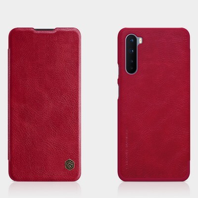 Кожаный чехол Nillkin Qin Leather Case Красный для OnePlus Nord(4)