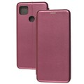 Чехол-книга на основе из силикона Book Case New 3D бордовый для Xiaomi Redmi 10A(#1)