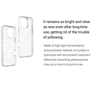 Пластиковый чехол KZDOO Iceguard Magsafe прозрачный для Apple iPhone 16 Pro(6)