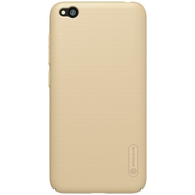 Пластиковый чехол с подставкой Nillkin Super Frosted Shield Золотой для Xiaomi Redmi Go(1)