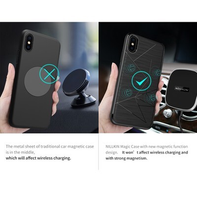 Силиконовая наладка Nillkin Magic Case Black с пластинами для автодержателя для Samsung Galaxy Note 8(4)