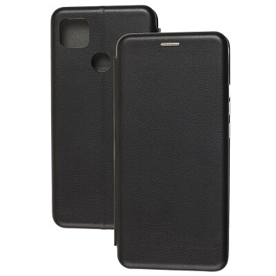 Чехол-книга на основе из силикона Book Case New 3D черный для Xiaomi Redmi 9C(1)