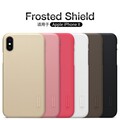 Пластиковый чехол с пленкой Nillkin Super Frosted Shield Gold для Apple iPhone Xs(#4)