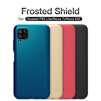 Пластиковый чехол с подставкой Nillkin Super Frosted Shield Синий для Huawei P40 Lite / Nova 7i / Nova 6 SE(5)