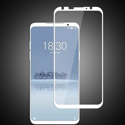 Противоударное защитное стекло с полным клеем Full Glue Screen Cover 0.3mm белое для Meizu 16(1)