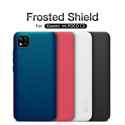 Пластиковый чехол с подставкой Nillkin Super Frosted Shield Синий для Xiaomi Poco C3(5)