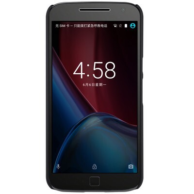 Пластиковый чехол с пленкой Nillkin Super Frosted Shield Black для Motorola Moto G4 Plus(2)